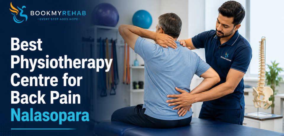 Expert physiotherapist treating a patient with lower back pain at the best physiotherapy centre in Nalasopara.